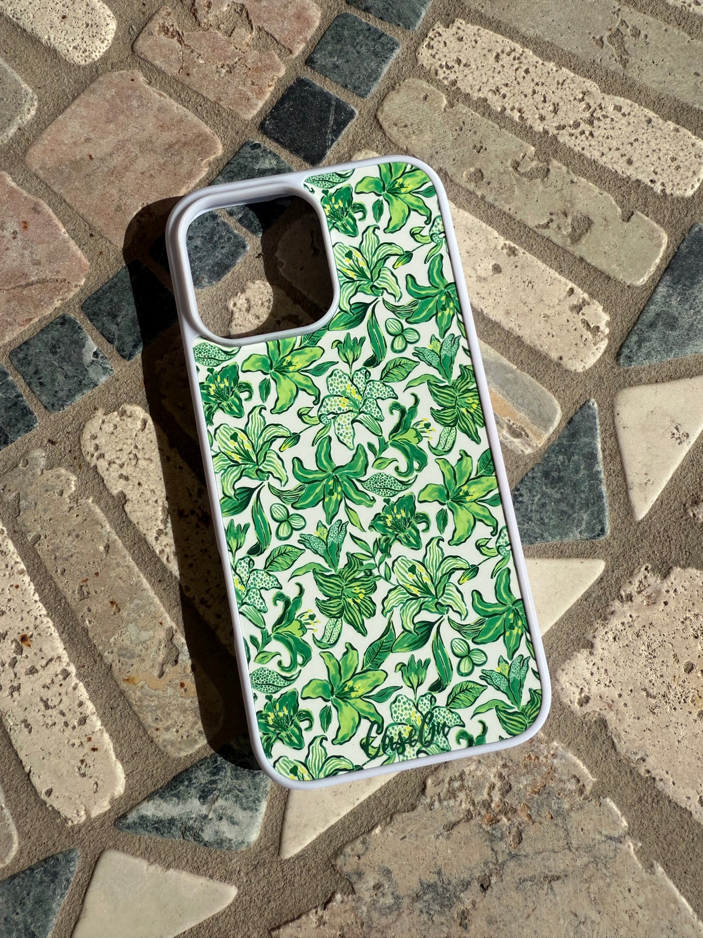 Green Belle White iPhone Case