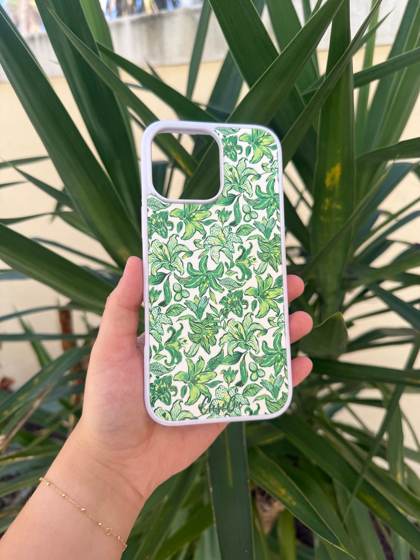 Green Belle White iPhone Case