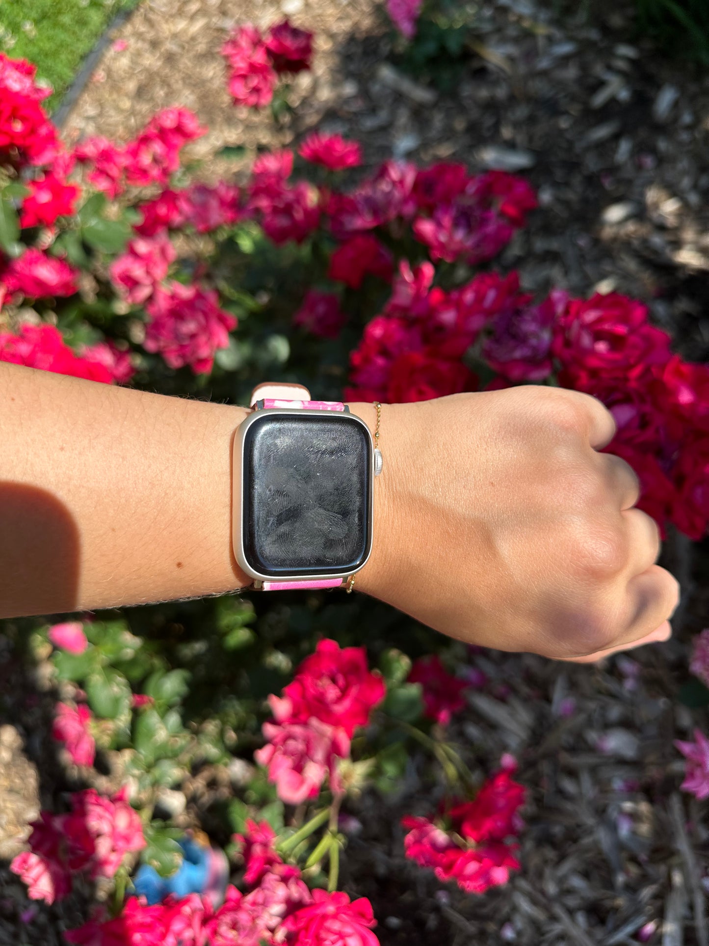 Pink Abstract Watch Band