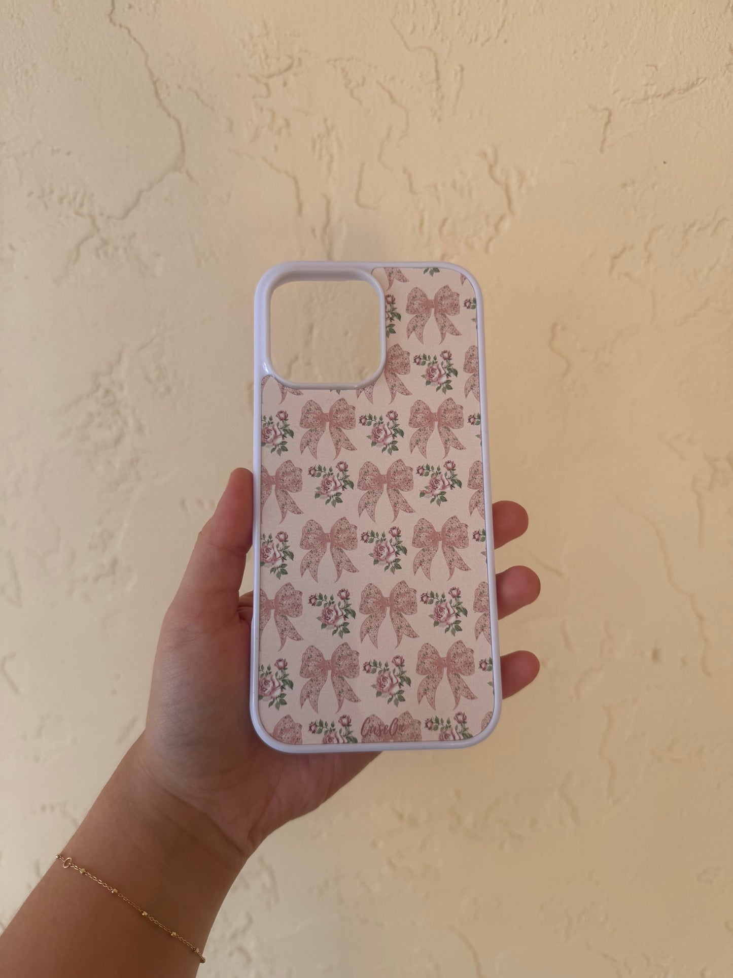 Charming Bows White iPhone Case