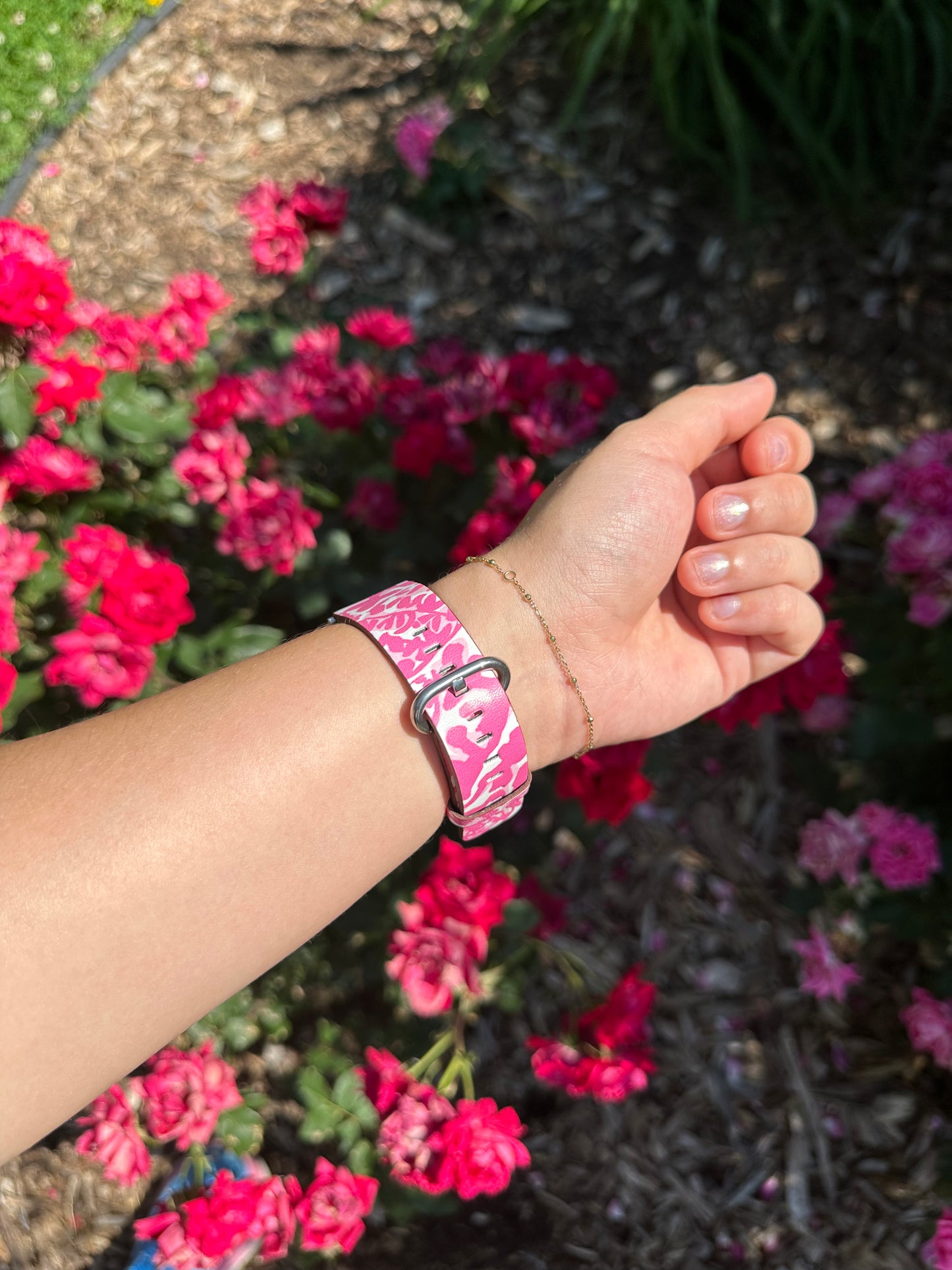 Pink Abstract Watch Band