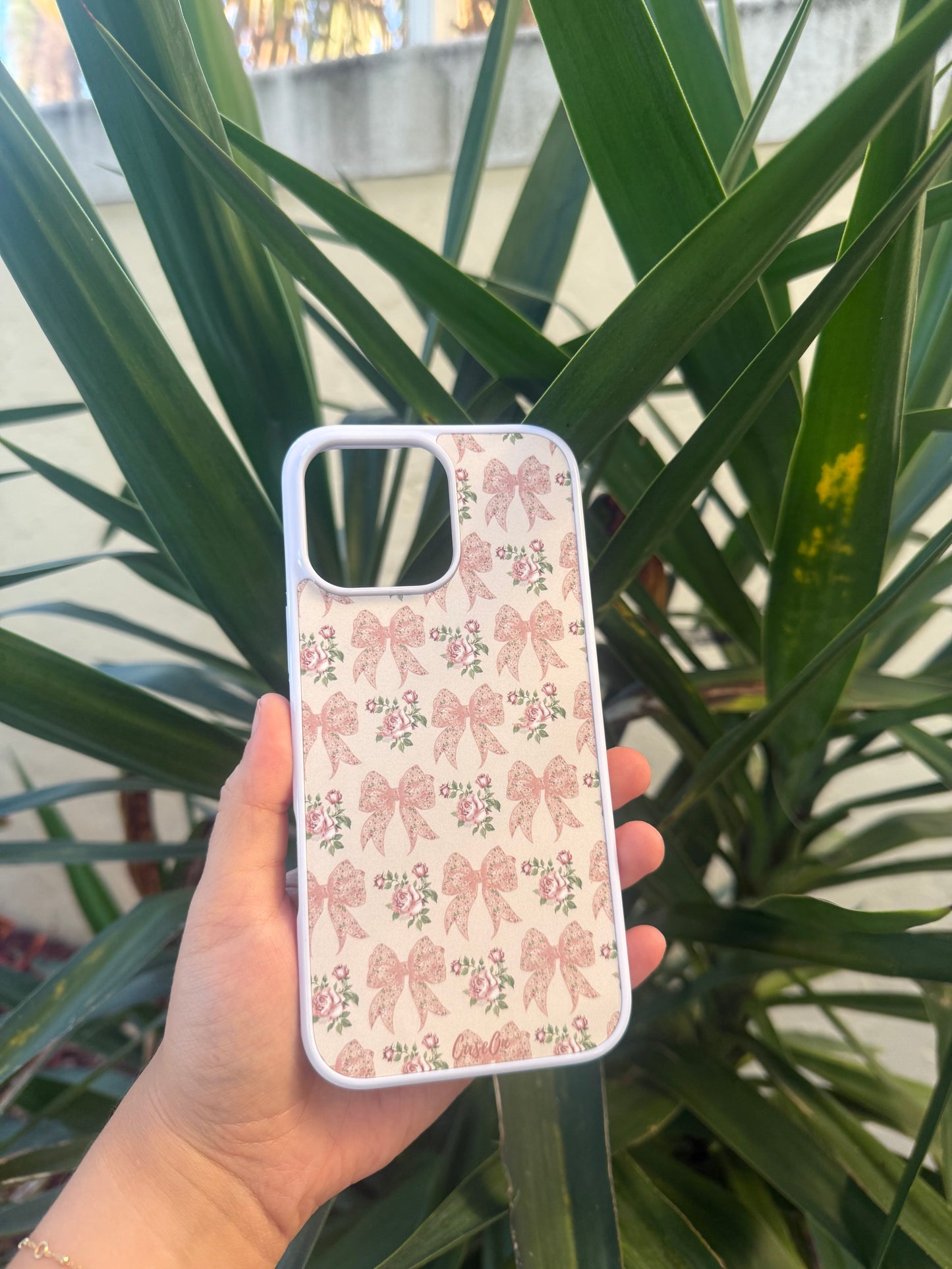 Charming Bows White iPhone Case