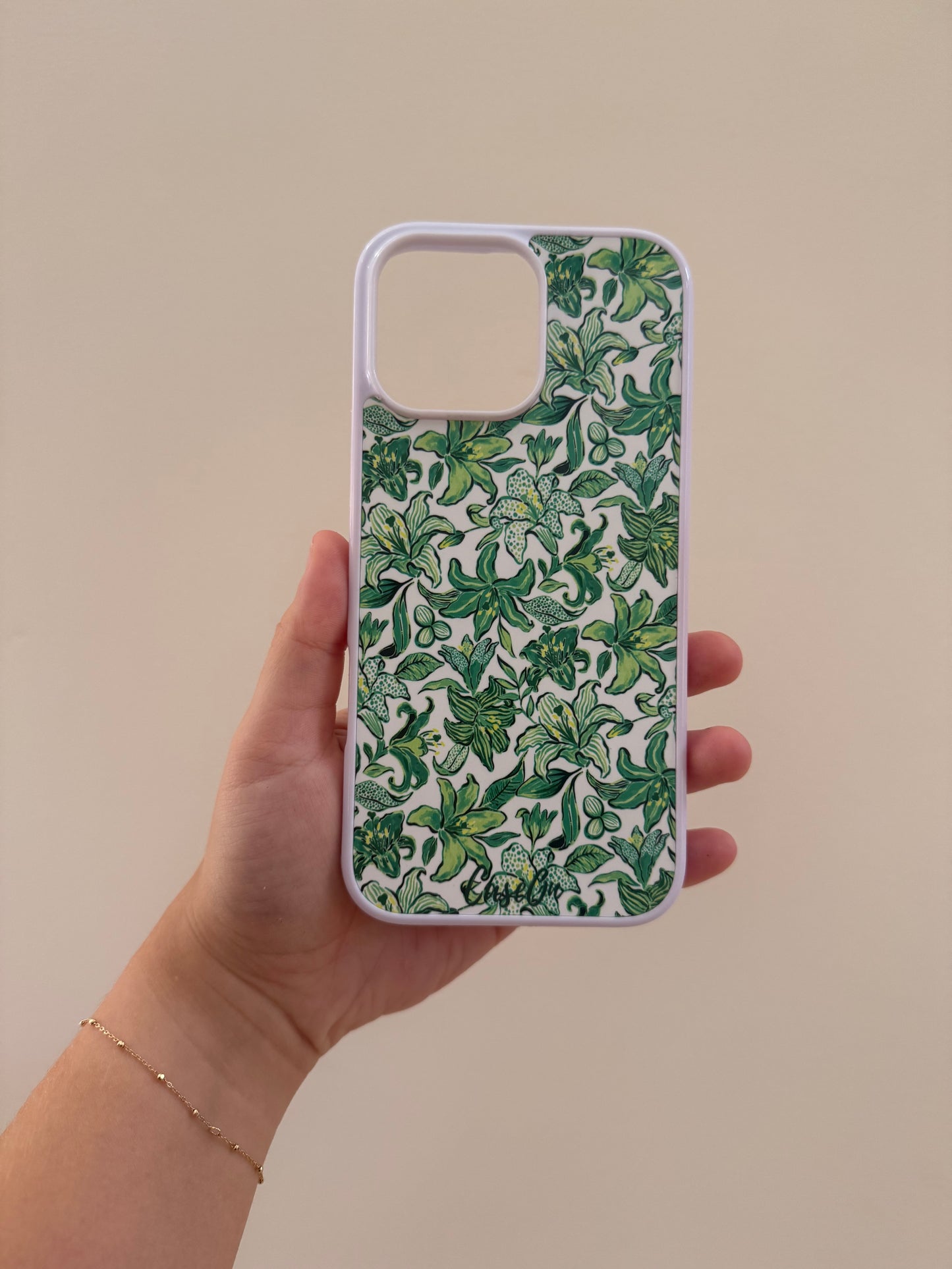 Green Belle White iPhone Case