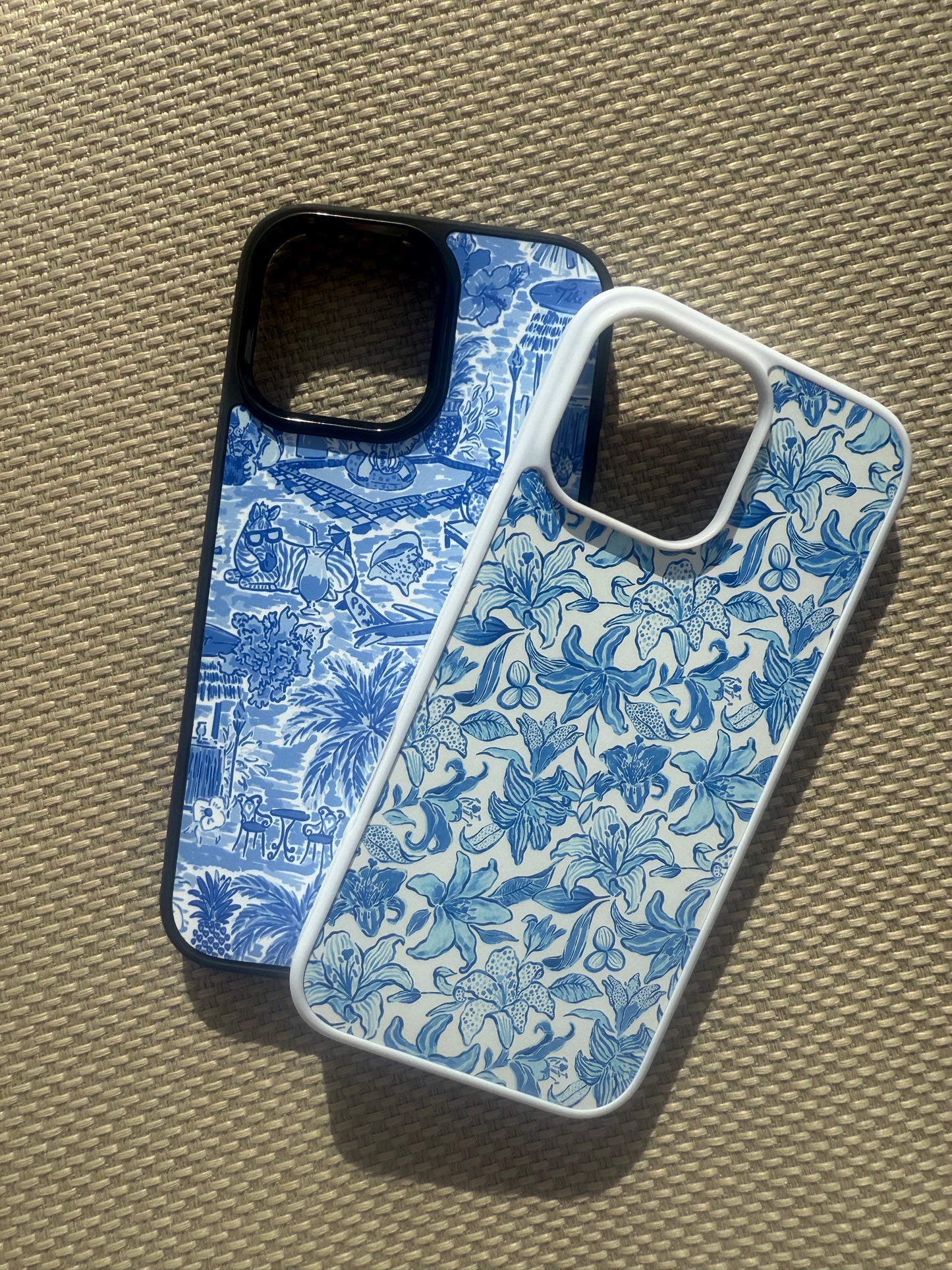Blue Belle White iPhone Case