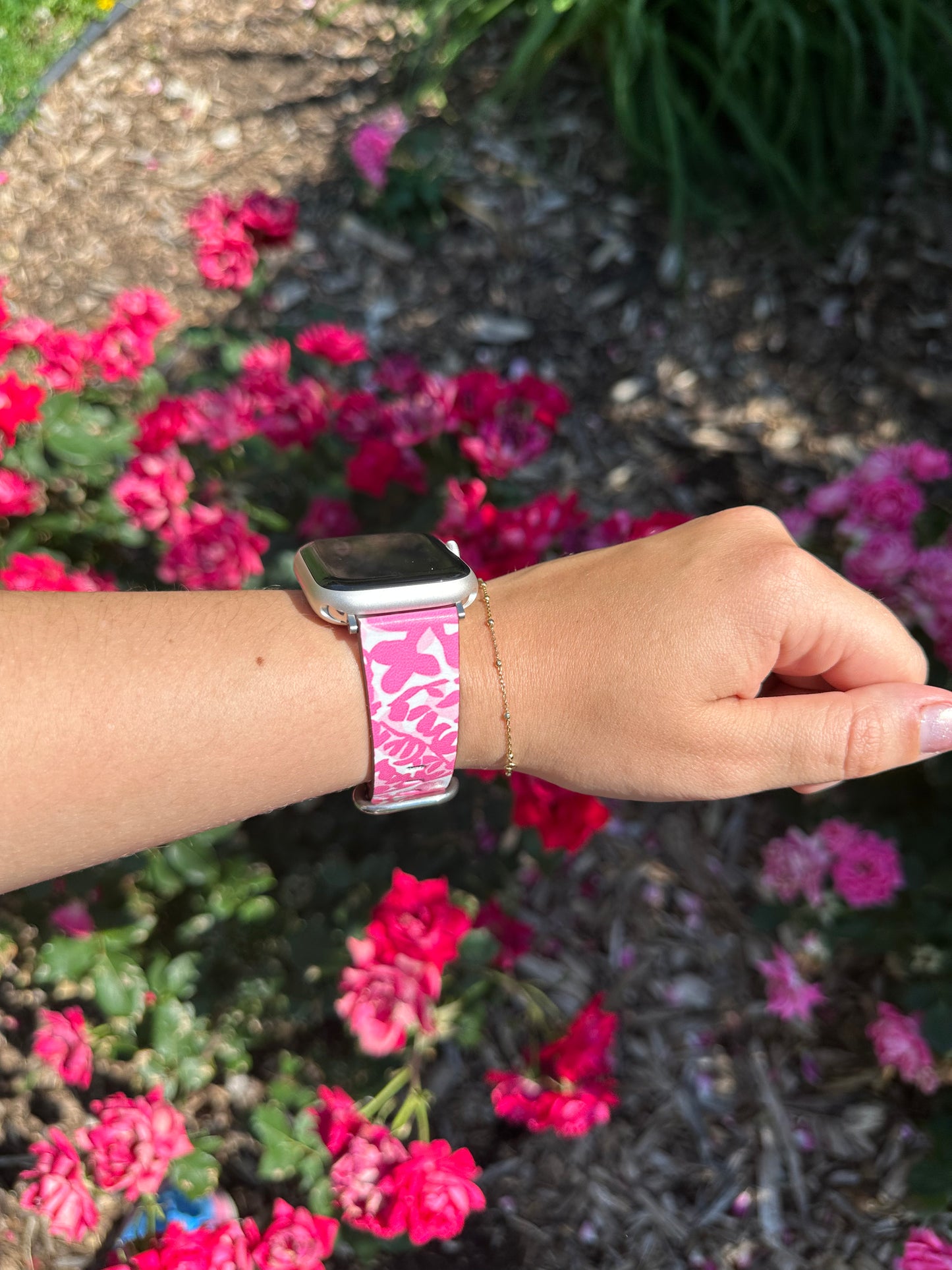 Pink Abstract Watch Band