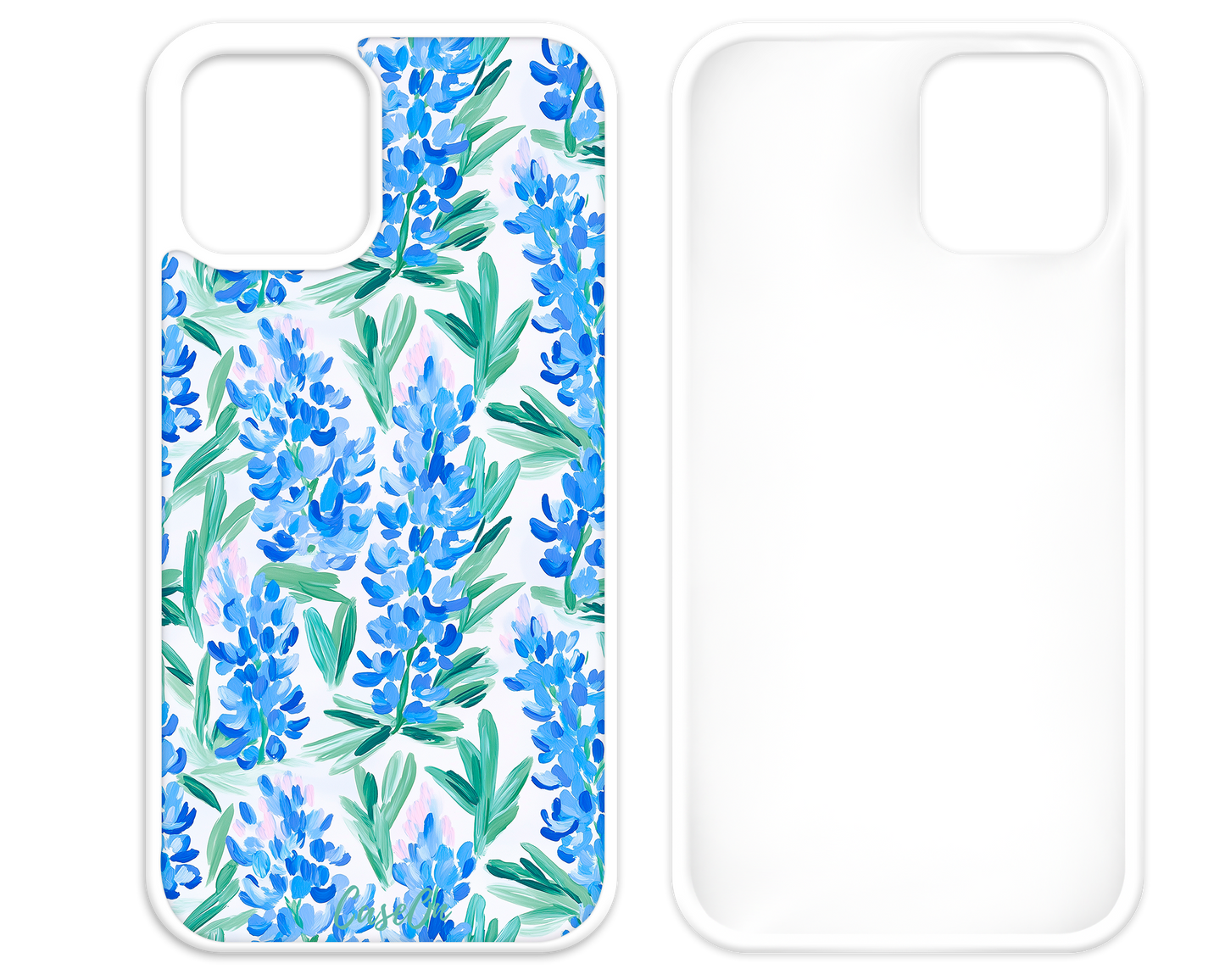 Blue Bonnets White iPhone Case