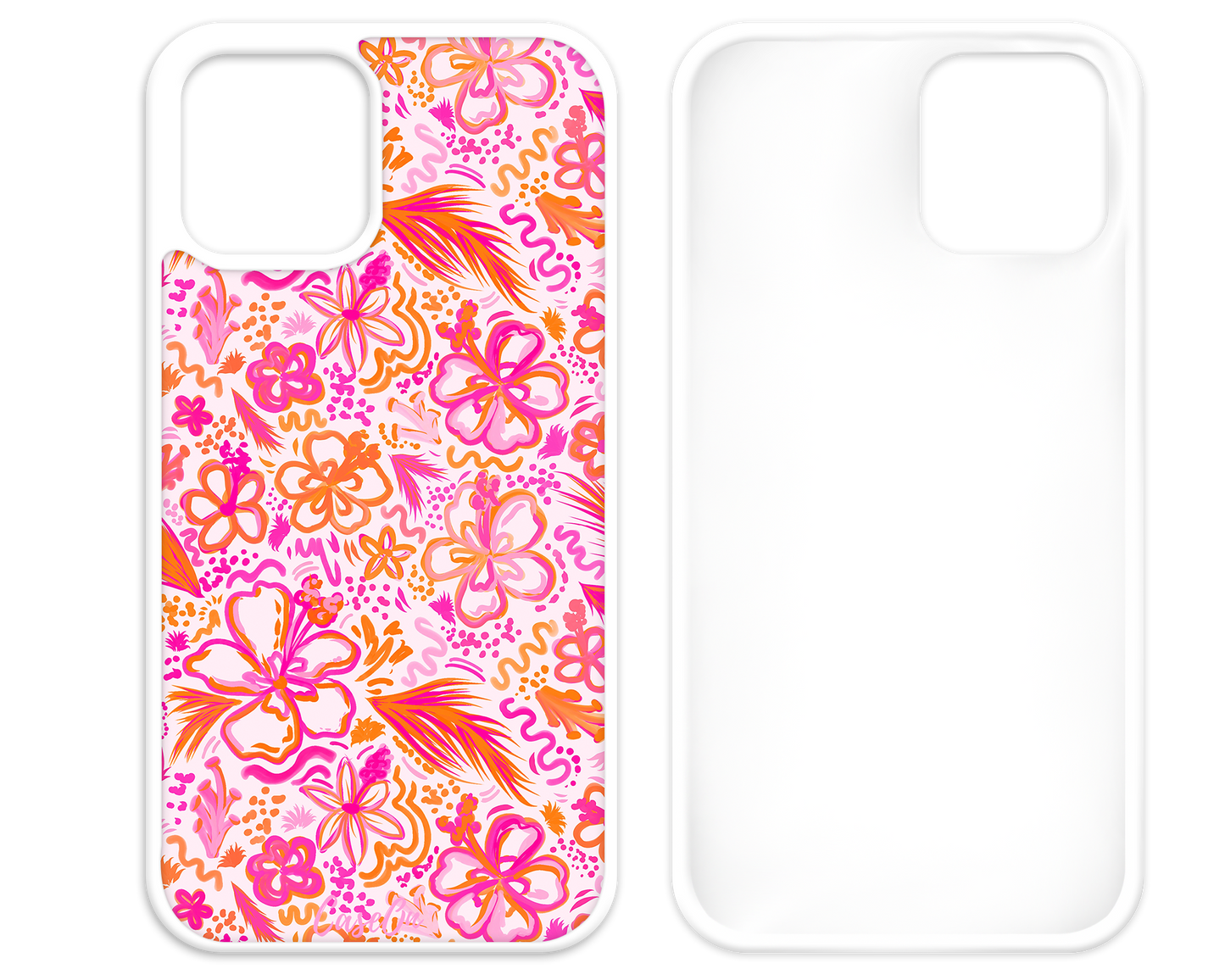 Jazzy Hibiscus White iPhone Case