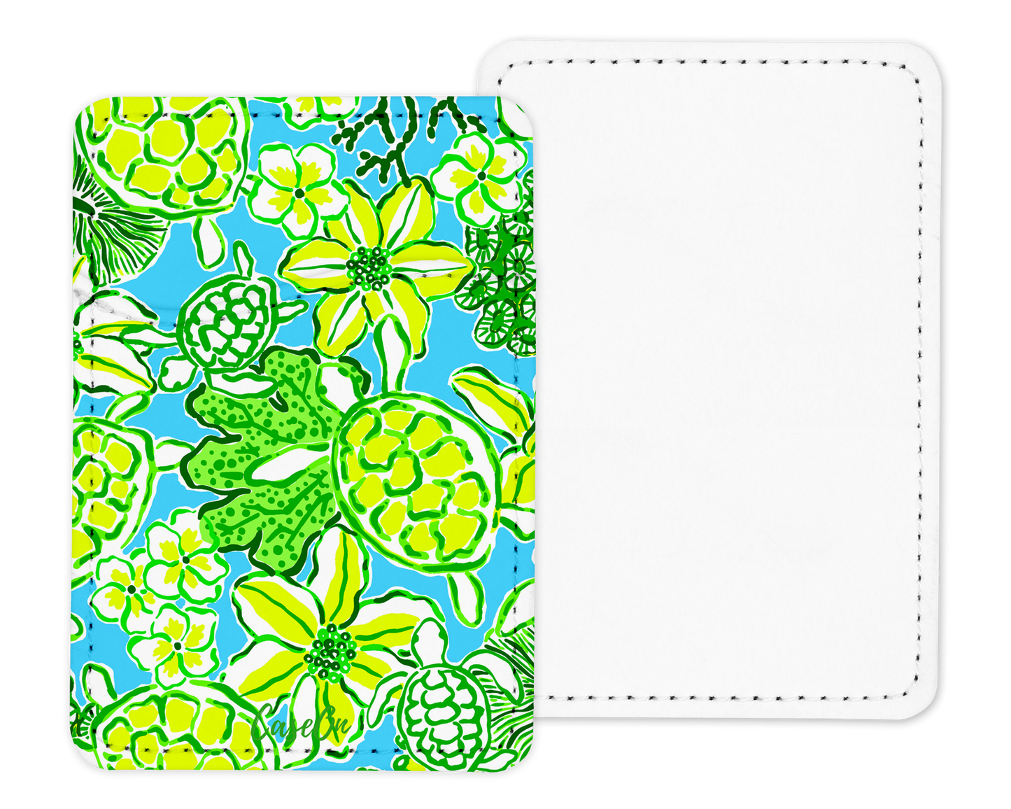 Green & Yellow Turtle Bay Card Holder – MagSafe & Adhesive Options