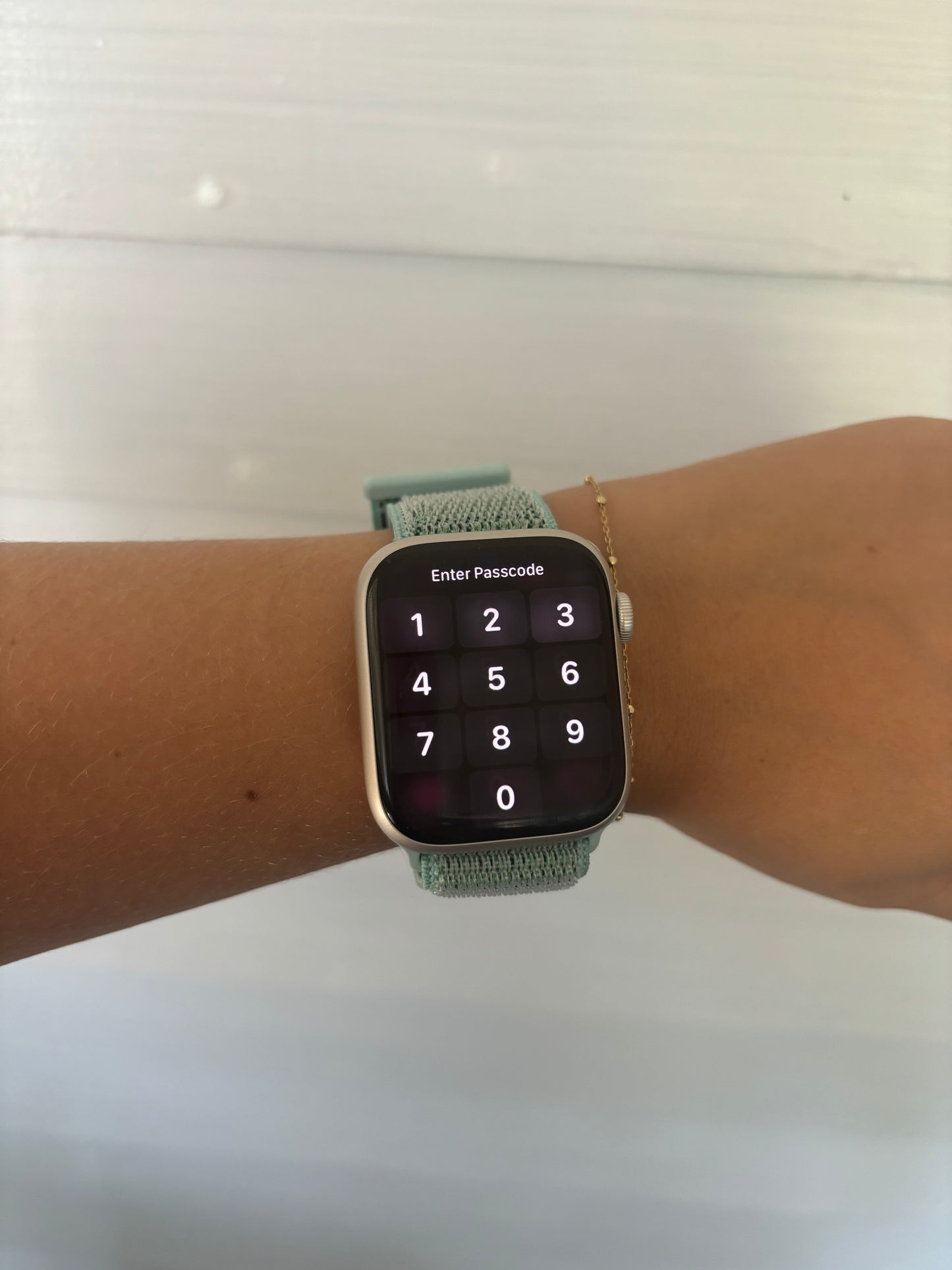 Marine Green nylon smart watch band