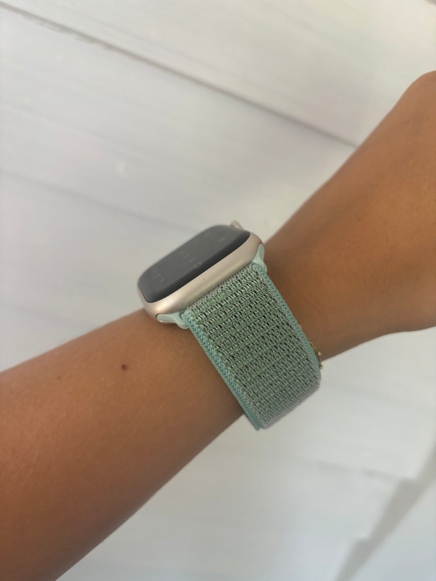 Marine Green nylon smart watch band