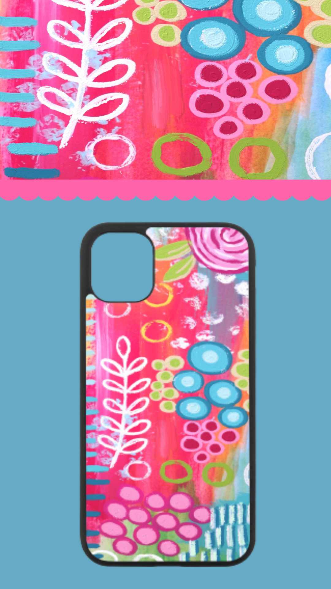 Abstract Floral MagSafe iPhone Case