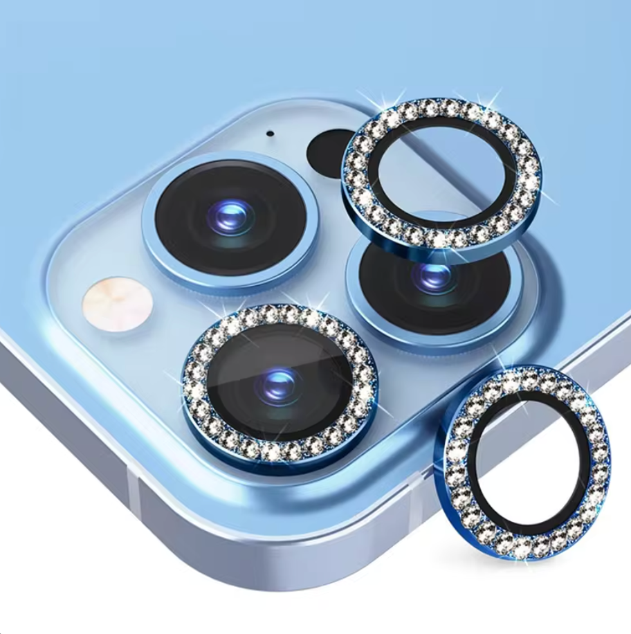 Blue Bling iPhone Lens Protectors