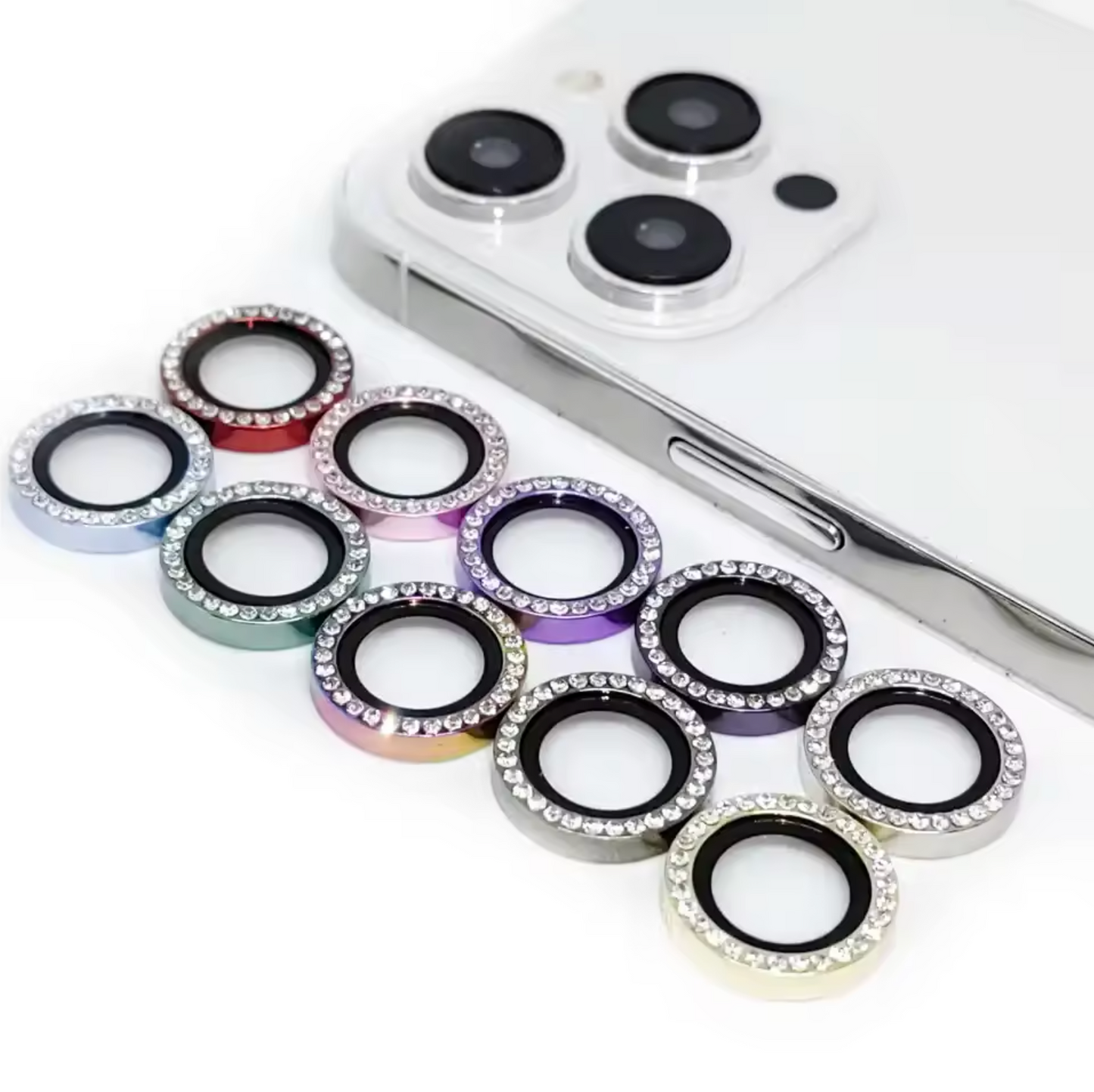 Silver Bling iPhone Lens Protectors