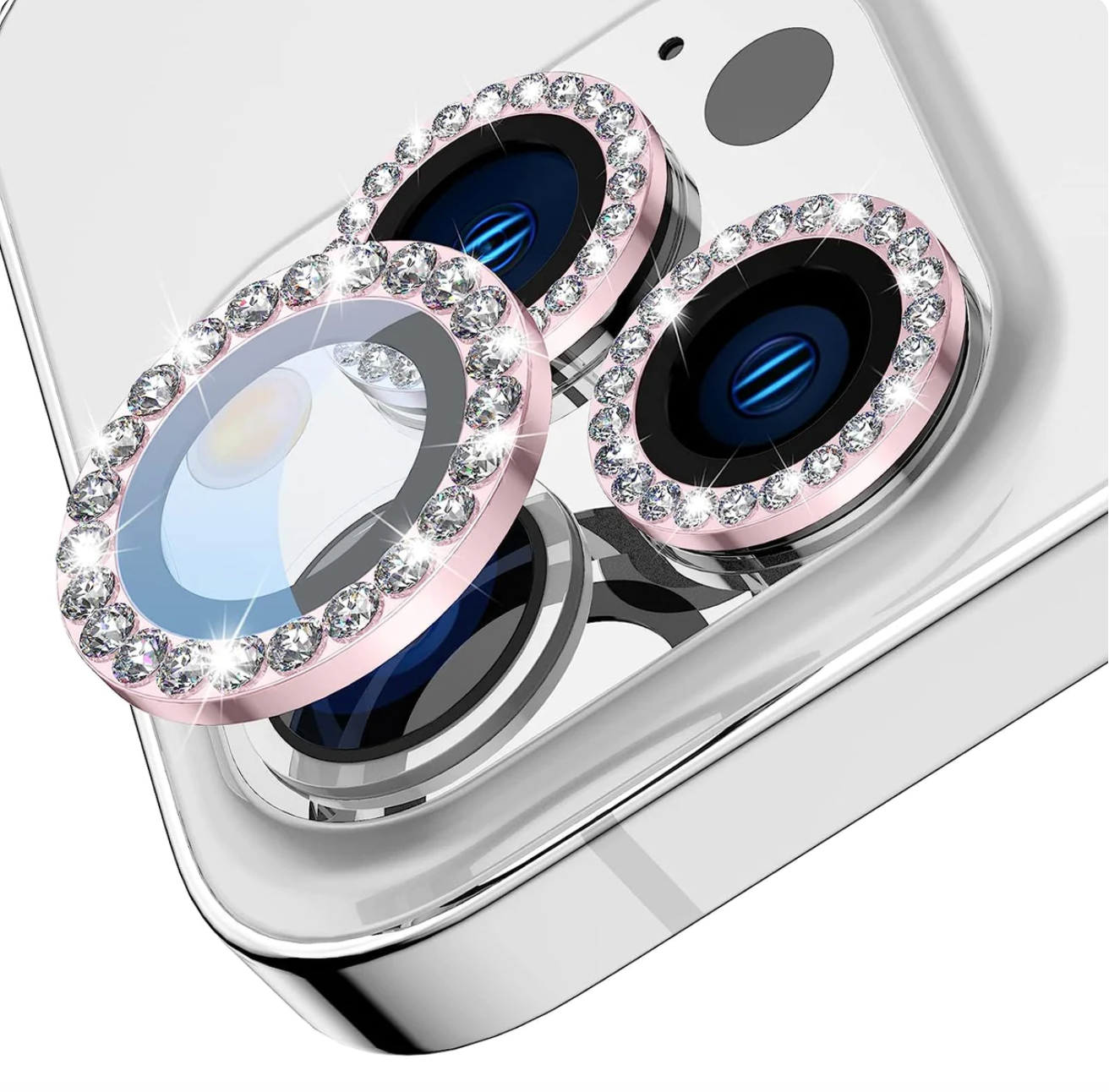 Pink Bling iPhone Lens Protectors