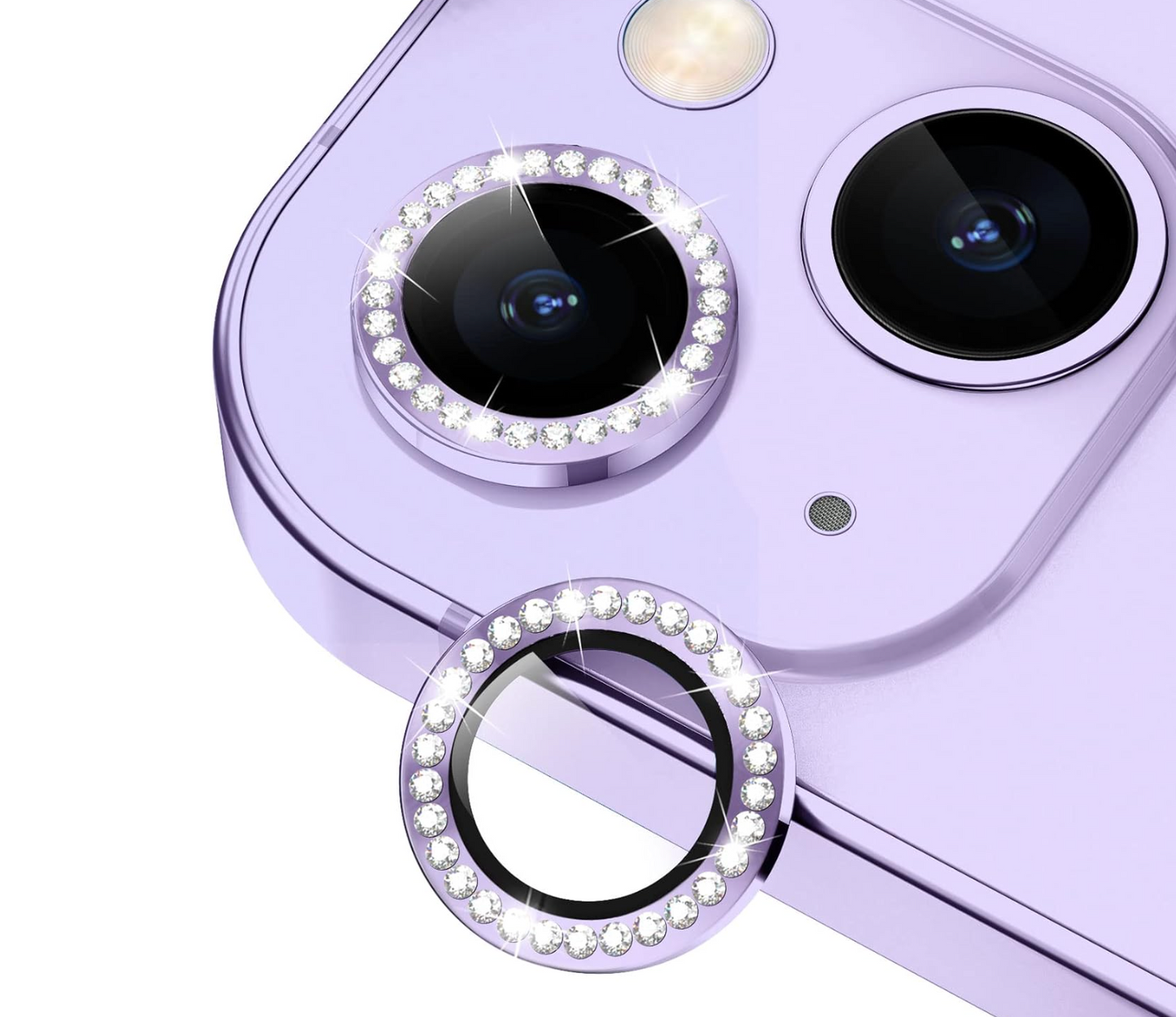 Light Purple Bling iPhone Lens Protectors