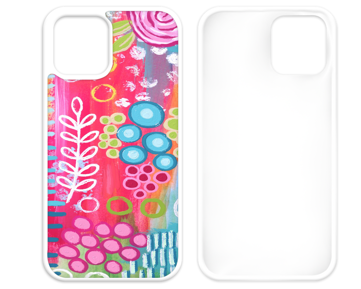 Abstract Floral White iPhone Case