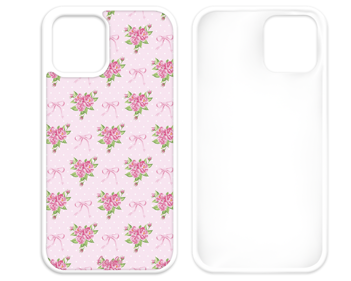 Blushing Bouquet White iPhone Case