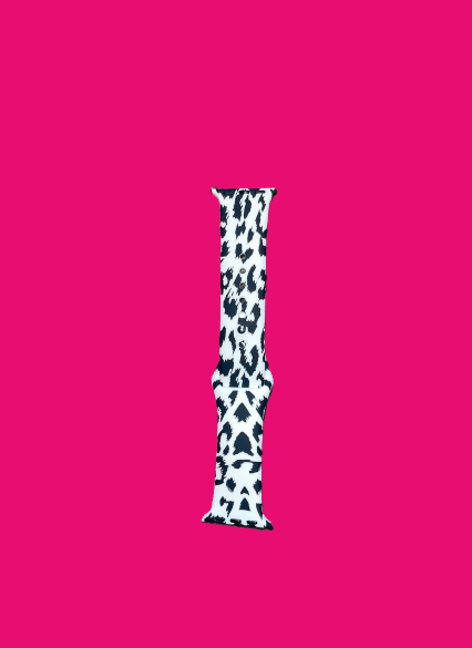 Snow Leopard Print Smart Watch Band