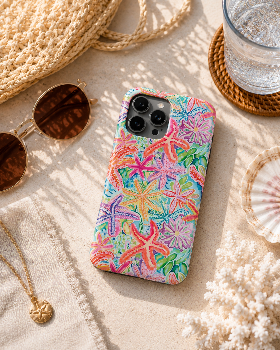 Sunny Starfish Luxe MagSafe iPhone Case