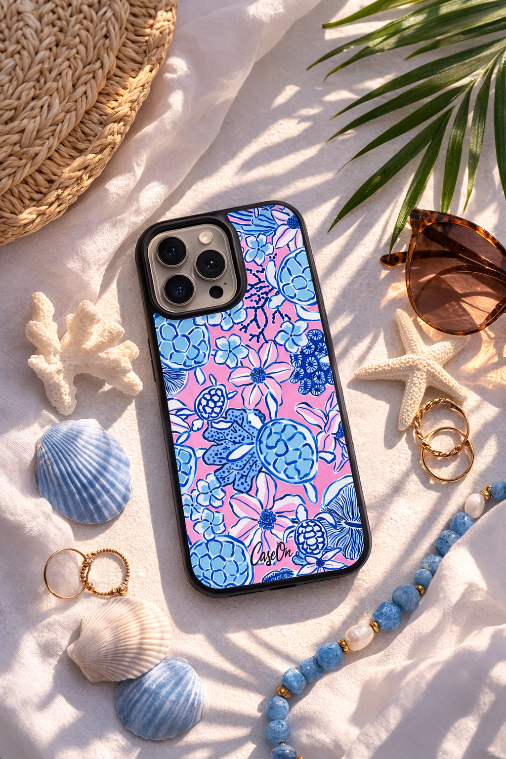 Purple & Blue Turtle Bay MagSafe iPhone Case