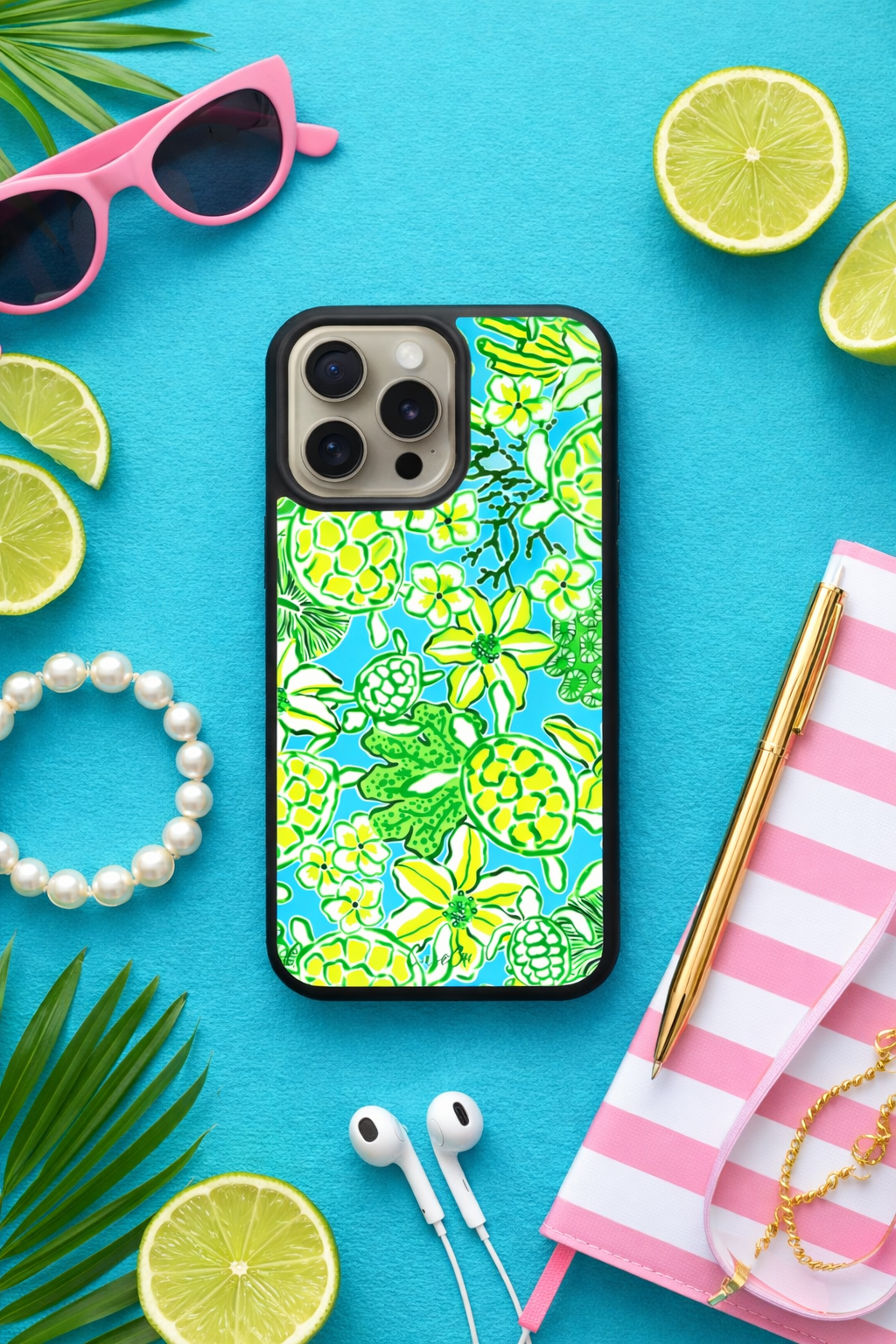 Green & Yellow Turtle Bay MagSafe iPhone Case