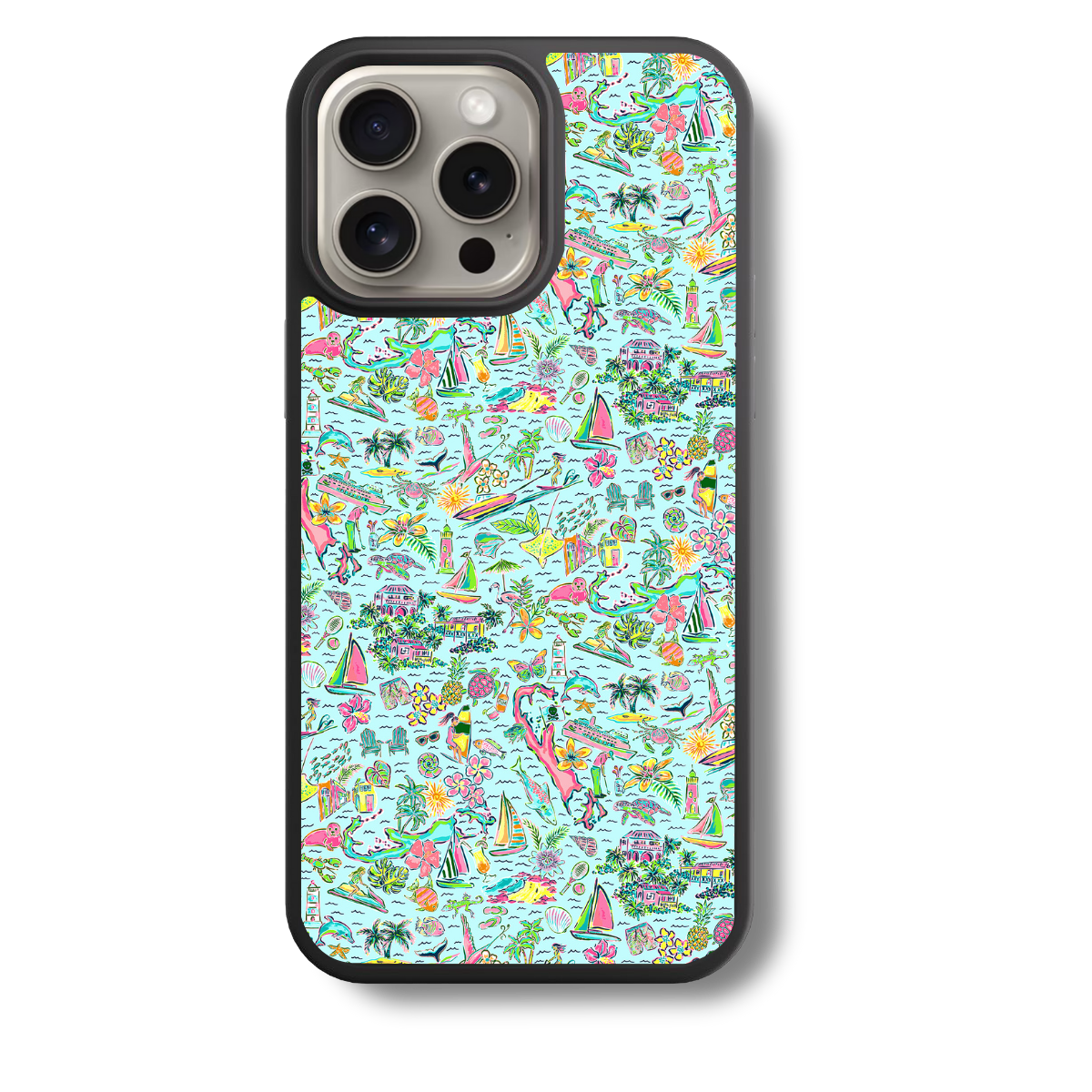 CaseOn: Bermuda-Themed MagSafe Phone Case - Vibrant Island-Inspired Design