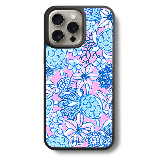 Purple & Blue Turtle Bay MagSafe iPhone Case