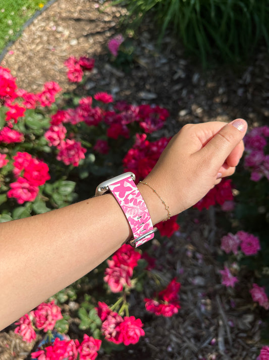 Pink Abstract Watch Band