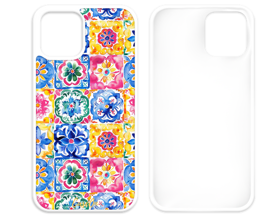 Mosaic Tiles White iPhone Case