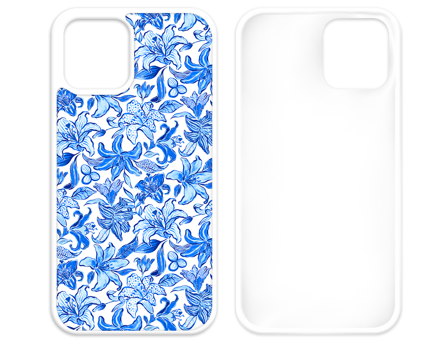 Blue Belle White iPhone Case