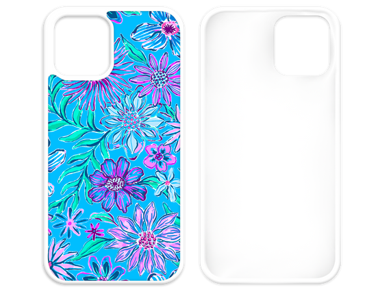 Blue Blossom White iPhone Case