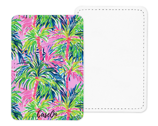 Pink Palms Card Holder