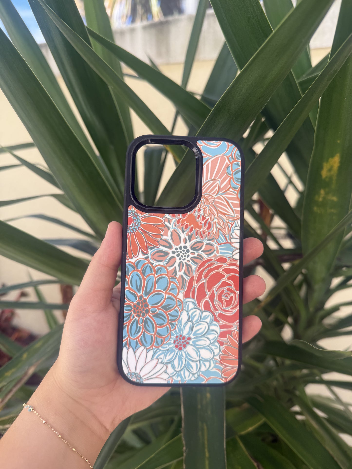 Blue and Orange Tropics Mag-Safe Case