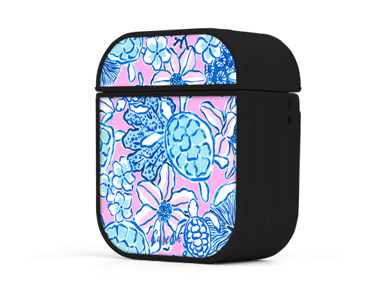 Purple & Blue Turtle Bay Airpod Case