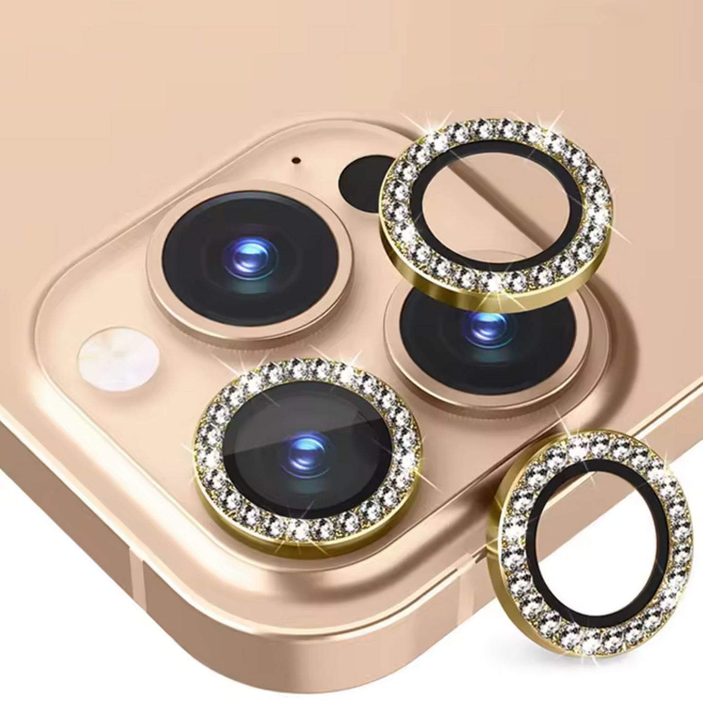 Gold Bling iPhone Lens Protectors