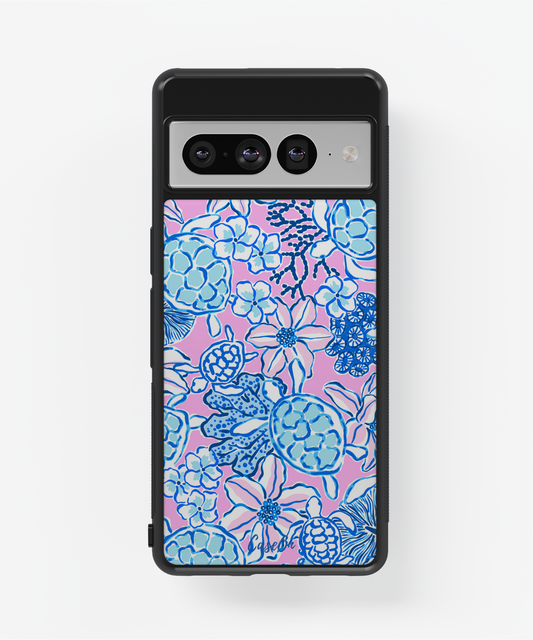 Purple & Blue Turtle Bay Google Pixel Case