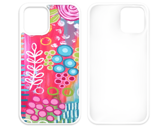 Abstract Floral White iPhone Case