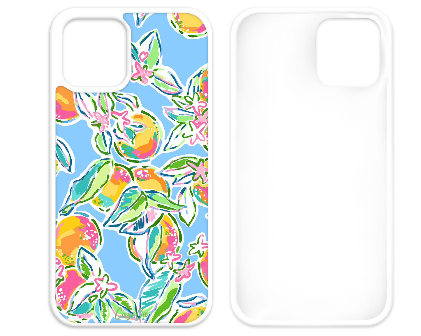 Summer Citrus Splash White iPhone Case