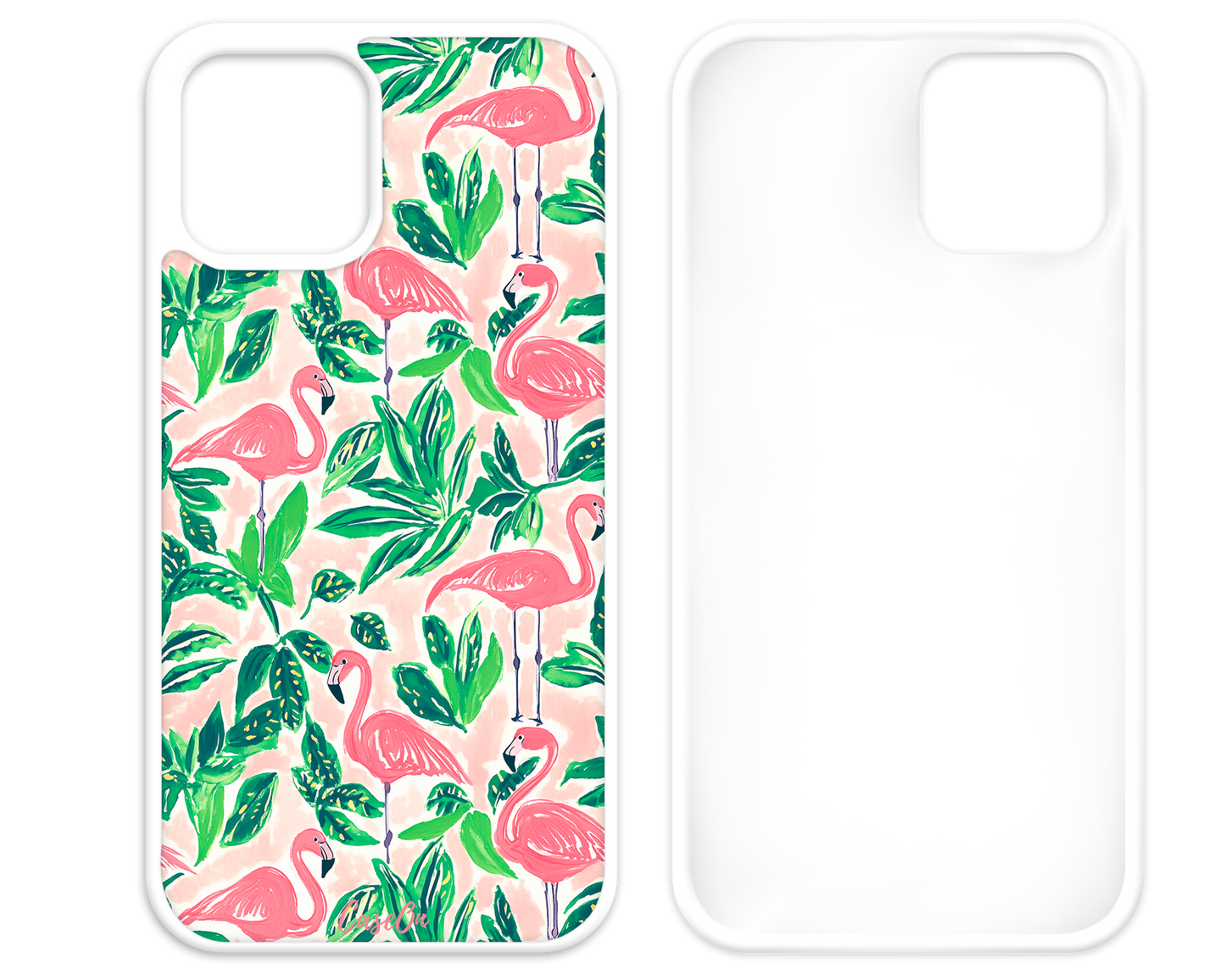 Flamingo Retreat White iPhone Case