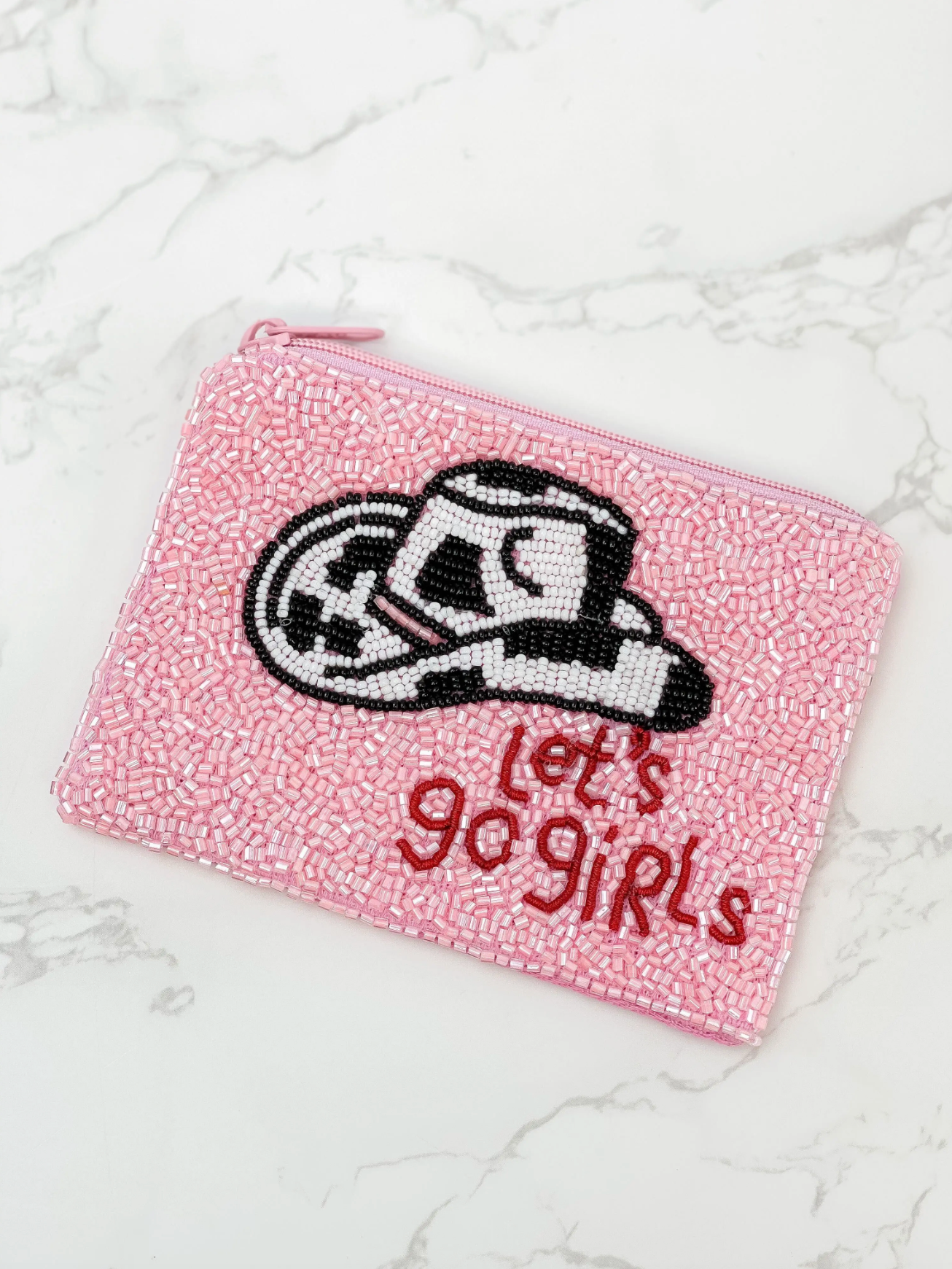 'Lets go Girls' Rodeo Hat Beaded Pouch