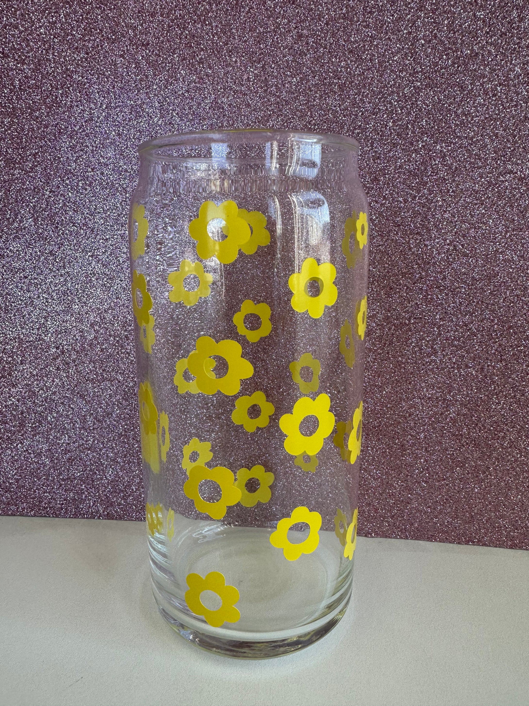 Yellow flower coffee cup